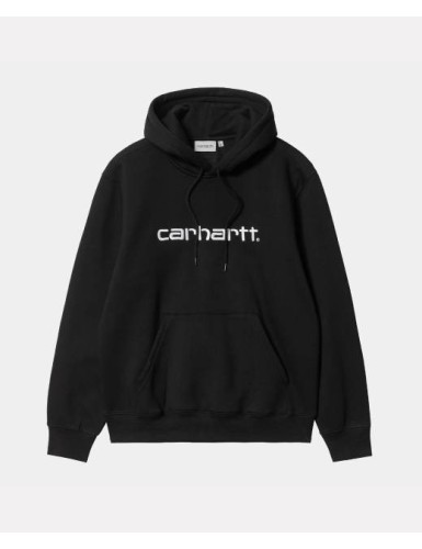 A23---carhartt wip---HOODED CARHARTT SWEATSHIRTBLACK WHITE.JPG