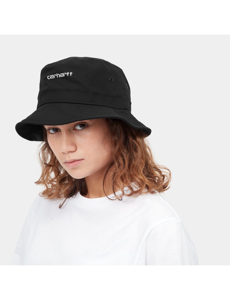 A22---carhartt---SCRIPT BUKET HAT BLACK WHITE.JPG