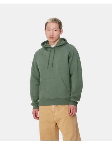 A24---carhartt wip---HOODED CHASE SWEATDUCK GREEN.JPG