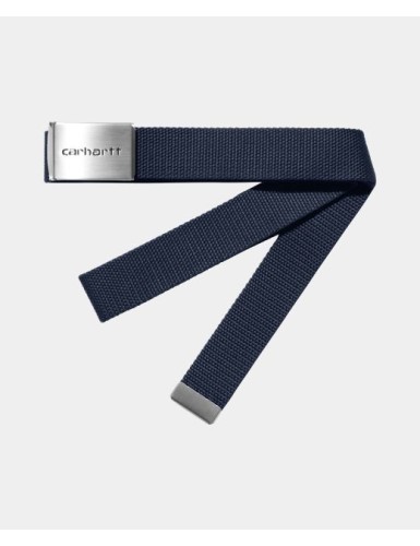 A24---carhartt wip---CLIP BELT CHROME I019176AIR FORCE BLU.JPG