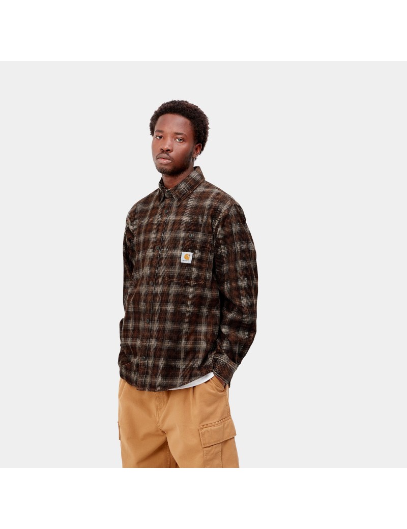 A22---carhartt---FLINT SHIRTWILEY CHEK HAMILTON BROWN.JPG