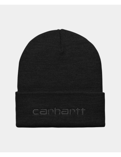 A24---carhartt wip---SCRIPT BEANIEBLACK BLACK.JPG