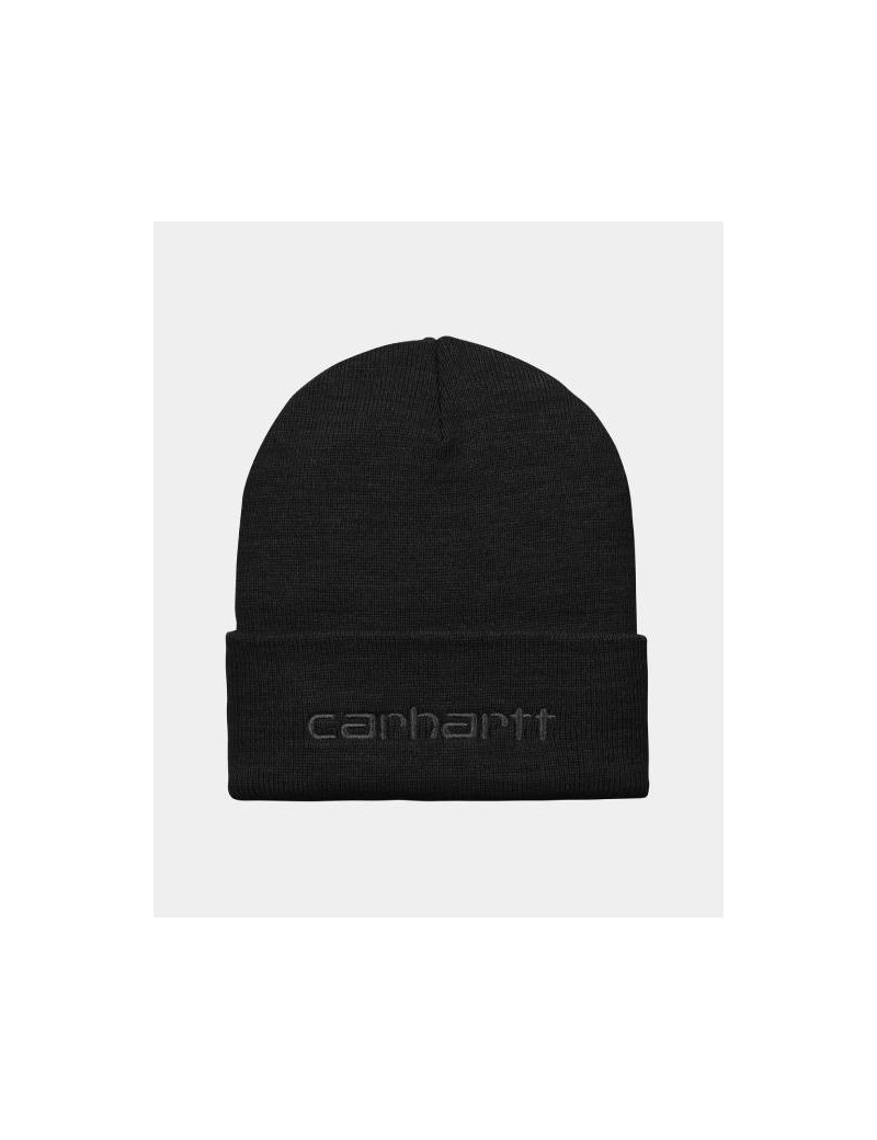 A24---carhartt wip---SCRIPT BEANIEBLACK BLACK.JPG