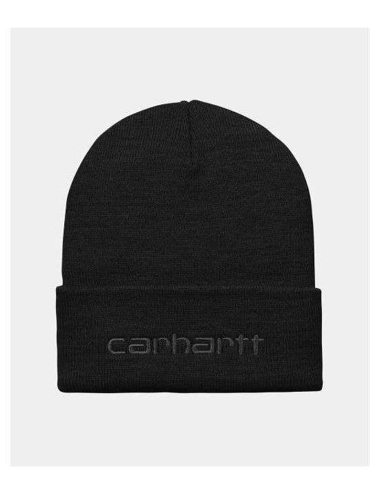 A24---carhartt wip---SCRIPT BEANIEBLACK BLACK.JPG