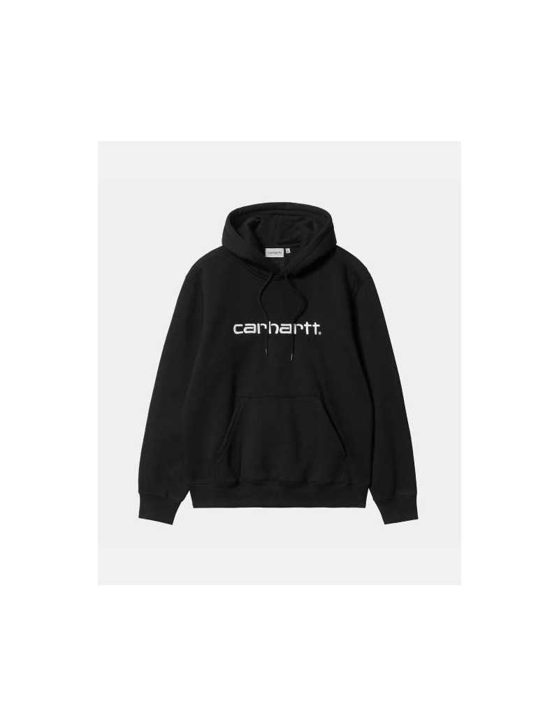 A23---carhartt wip---HOODED CARHARTT SWEATSHIRTBLACK WHITE.JPG