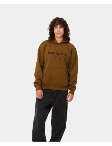 A23---carhartt wip---HOODED CARHARTT SWEATSHIRTDEEP BROWN.JPG